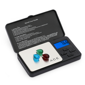 Balance de poche numérique miniature de haute qualité, alimentée par piles, plateforme en acier inoxydable, pour peser les bijoux jusqu'à 500 g - Product Image 1