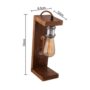 Lampe de table design en bois unique et élégante, faite à la main, moderne, pour salon, chambre à coucher, décoration intérieure et éclairage d'intérieur - Product Image 3