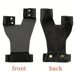 ถุงมือป้องกันนิ้วมือสำหรับยิงธนูแบบสองนิ้ว ทำจากหนัง PU ปรับขนาดได้ สำหรับธนูแบบดั้งเดิมและธนูลายเส้นยาว อุปกรณ์เสริมสำหรับยิงธนู ขายส่ง รับผลิตแบบ OEM - Product Image 3