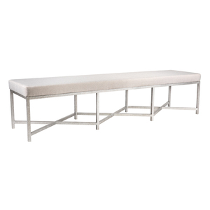 Modern Minimalist Iron <b>Bench</b> with Upholstered Seat Eco-Friendly and Durable for Dining Area - Product Image 3