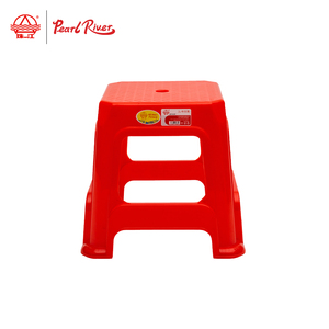 Red Modern <b>Plastic</b> Square Stackable Leisure <b>Chair</b> with Hard PP Material for Bedroom Outdoor Home <b>Dining</b> Use - Product Image 1