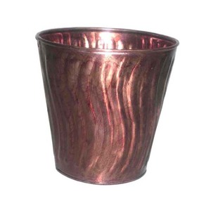 Luxury Bronze Finish Waste Bin with Decorative Embossed Design for Indoor Spaces - Product Image 2