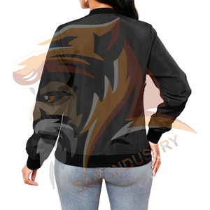 Hot Selling <b>Light</b> Weight Comfortable Satin <b>Jackets</b> Latest Design <b>Women's</b> Breathable Satin Varsity Bomber <b>Jacket</b> - Product Image 2