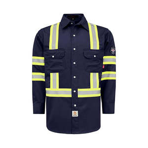 Camisa de Trabajo Reflectante Resistente al Fuego, Alta Visibilidad, Manga Larga, Ropa de Seguridad Industrial, Uniforme de Ingeniería FR Profesional - Product Image 2