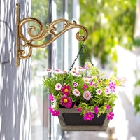 Crochets et supports muraux modernes en métal doré pour plantes, mangeoires à oiseaux, jardinières, lanternes - Décoration suspendue