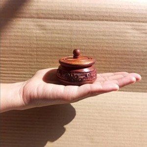 กล่องใส่ลูกประคำไม้ชีแชมแกะสลักลายดอกไม้ งานแฮนด์เมด ขายส่ง - Product Image 4