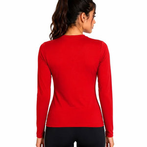 Sportswear Athletic Compression Women Sweat-Wicking <b>Long</b> <b>Sleeve</b> Shirt Casual Outdoor Fitted Tight Knitted Workout Shirt - Product Image 5