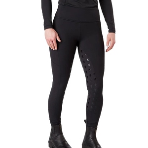 Soft Touch Equestrian Pants For Women With <b>Knee</b> Grip Women Performance Riding <b>Tights</b> With Wide Waistband - Product Image 4