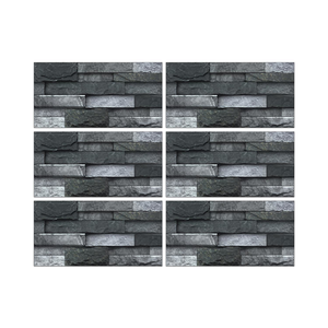 Carta da parati con carta da parati in pietra grigia nera e adesiva decorazione per la casa facile da installare per il soggiorno senza colla - Product Image 5