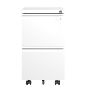 Armadietto Portadocumenti Mobile in Metallo a 2 Cassetti, Completamente Assemblato, con Ruote e Serratura, per Documenti Formato Legale/Letter/A4 - Product Image 3