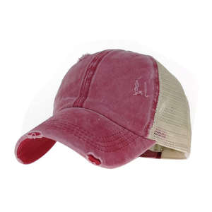 Casquettes de camionneur pour hommes en 100 % coton, personnalisables, style baseball, en coton délavé, avec maille, effet vieilli - Product Image 5