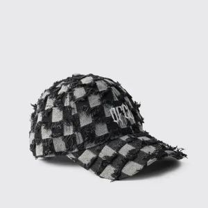 Casquette de baseball non structurée en coton souple, style Dad Hat, réglable, profil bas, vintage, pour femmes et hommes, avec visière déchirée - Product Image 1