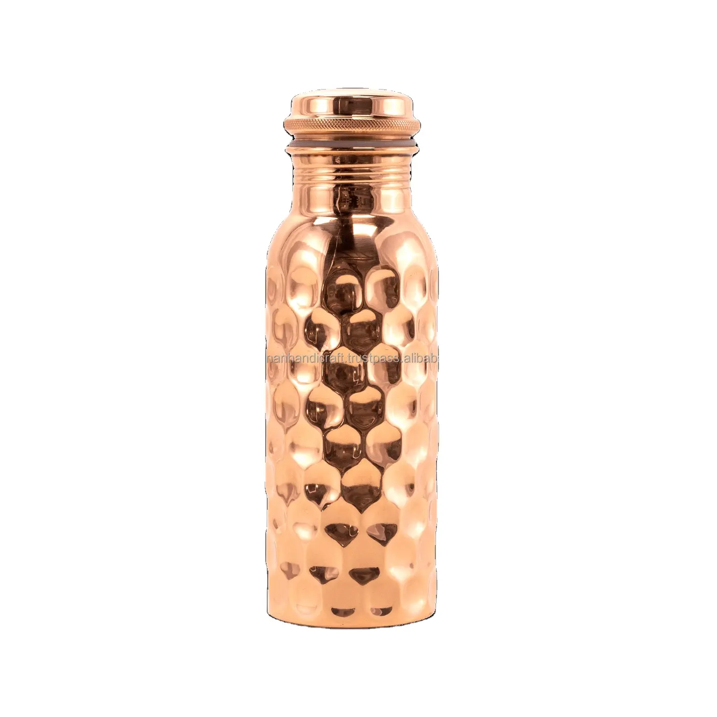 Design personalizzato e stile bottiglia di rame in metallo a basso prezzo antico fantasia fatta a mano bottiglia di rame martellata