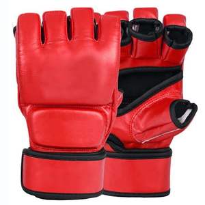 Guantes de Entrenamiento de MMA Premium, Medios Dedos, Cuero PU, Guantes de Combate - Product Image 1