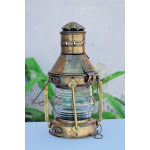 Vintage Mango Wood <b>Lantern</b> Antique <b>Brass</b> Finish | Wholesale Decorative <b>Lanterns</b> India - Product Image 3