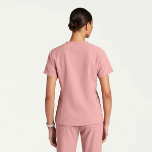 Nouvelle Arrivée Blouse d'Infirmière Unisexe d'Été Coupe Ajustée Manches Courtes Tissu Tricoté Couleur Personnalisée Logo Poches Design Usage Hospitalier - Product Image 5