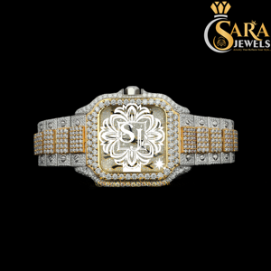 Personnaliser Cadran Carré Cadran Analogique Calendrier Complet Glacé de Haute Qualité Montre Moissanite Coupe Baguette Pour Hommes/Montre Hiphop - Product Image 2