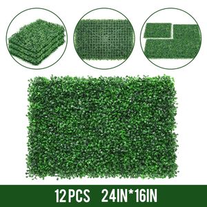 24 Pannelli di Siepe Artificiale 24x16 Pollici, Schermo Verde Realistico per Privacy, Decorazione per Giardino, Patio e Muri Esterni - Product Image 4