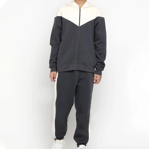 Conjunto deportivo a la moda para hombre y mujer, ligero, cómodo, con logo personalizado, manga larga y sudadera con cremallera. - Product Image 1