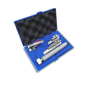 Laryngoscope direct rigide à fibre optique avec source lumineuse, lame Miller Wisconsin, guide pour tube trachéal en anesthésie et urgence - Product Image 1