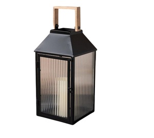 New Standard Design Square Shape Metal And Glass Candle <b>Lantern</b> Centerpiece for Floor Home & Hotel with <b>Black</b> Finished - Product Image 4