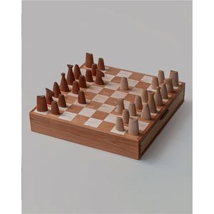 Modern Nordic Style Solid Wood <b>Chess</b> <b>Set</b> Minimalist Hand Carved Wooden Board Games Custom Portable <b>Chess</b> <b>Set</b> Gift For Home Decor - Product Image 1