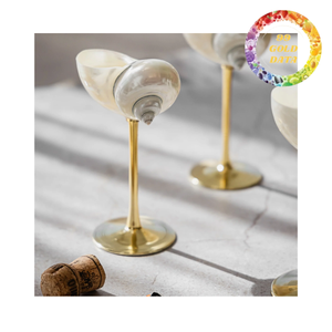 Copa de Vino Hecha a Mano con Concha Marina Natural, Copa de Lujo con Forma de Concha para Cenas Románticas, Decoración de Bodas, Restaurantes - Product Image 1
