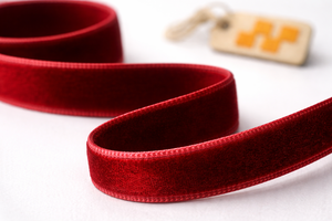 ริบบิ้นโพลีเอสเตอร์ 100% หน้ากำมะหยี่สองชั้น ขนาด 6 มม. ยี่ห้อเนลกามัล อินดัสทรีส์ ทนต่อการหดตัว เนื้อนุ่ม หรูหรา สำหรับตกแต่ง - Product Image 2