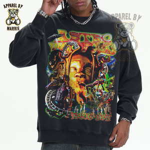 Sudadera de algodón de primera calidad para hombre, estilo urbano, personalizada con logotipo impreso, corte regular, cuello redondo. - Product Image 1