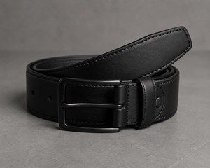 Ceinture en cuir véritable avec logo personnalisé en relief, pour homme, en cuir de buffle pleine fleur, ceinture de luxe de créateur, LMB-0089 - Product Image 1