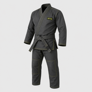 Rits Enterprises <span class=keywords><strong>RE</strong></span>-BJJU-001 Kimono per Brazilian Jiu Jitsu, Traspirante e Resistente, Set Uniforme BJJ 300g Poliestere/Cotone - Product Image 1