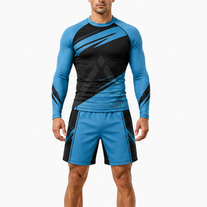 Ensemble rashguard et short MMA premium avec motif imprimé assorti, tissu extensible pour l'entraînement et les performances athlétiques - Product Image 3