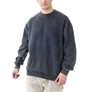 Sweat-shirt d'hiver à col rond personnalisé, effet délavé vintage, polyester/coton, impression numérique, broderie, prix abordable, respirant - Product Image 1