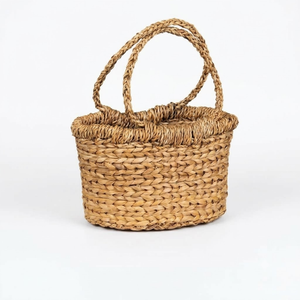 Wholesale Rustic Woven <b>Water</b> <b>Hyacinth</b> <b>Baskets</b> for Storage with Seagrass Handles Decorative Storage <b>Baskets</b> from Vietnam - Product Image 1