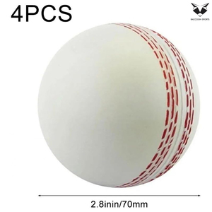 Pelotas de Cricket de Cuero Inglés de Primera Calidad, Alta Visibilidad, Blancas y Rojas Clásicas en Contraste, Pelotas de Partido, Equipo Profesional de Cricket - Product Image 2
