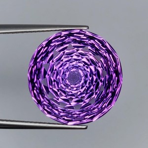 Piedra Preciosa de Amatista Natural, Corte Cóncavo Redondo, Cuarzo Morado, para Joyería, Cristal Curativo - Product Image 3