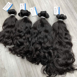 Extensiones de cabello humano vietnamita crudo más vendidas Color natural ondulado natural de doble dibujado RTS al por mayor - Product Image 1
