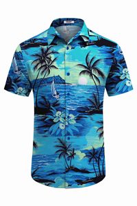 เสื้อชายหาดหรูหราสำหรับผู้ชาย สไตล์ฮาวาย ฤดูร้อน ลำลอง พิมพ์ลาย โพลีเอสเตอร์ ระบายอากาศได้ดี แขนสั้น ติดกระดุม ไซส์ใหญ่ ปกคอพับได้ - Product Image 4