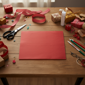 Carta velina Ilan 50x66 cm colore rosso per lavori manuali e confezioni regalo - Product Image 1