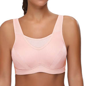 Women's Custom Wholesale Sport Bra Breathable Crossed Backless Gym Fitness Wear with Front Logo Position - Product Image 1