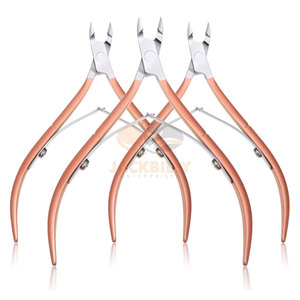 Customized Rose Gold Plated Cuticle Nippers Stainless Steel Pedicure Manicure Tool for Fingernails Cuticle Cutter for Perfect - Product Image 1