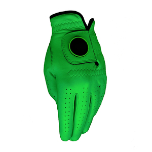 Gant de golf en cuir véritable vert, main droite, antidérapant, respirant, unisexe, fermeture auto-agrippante, gant de sport - Product Image 1