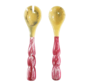 Cuillères en bois naturel écologiques avec finition miroir, manche long perlé, design moderne, ensemble de couverts en plastique pour la maison et les fêtes - Product Image 4