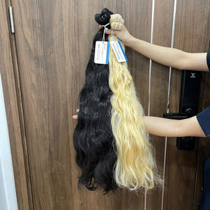 Gran oferta, cabello humano vietnamita de Color Rubio de trama ondulada Natural, sin enredos, sin desprendimiento, colores personalizados, venta al por mayor - Product Image 6