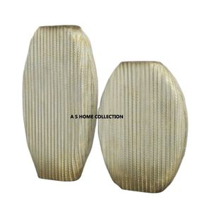 Acabado plateado Decoración del hogar Oficina Escritorio Sala de estar Floreros Diseño de metal nórdico Floreros de lujo Juego de 2 - Product Image 1