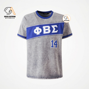 เสื้อยืดปักลาย Phi Beta Sigma สีน้ำเงิน แขนสั้น ทรงปกติ สำหรับผู้ชาย ระบายอากาศได้ดี เป็นมิตรกับสิ่งแวดล้อม ผลิตจากโพลีเอสเตอร์/คอตตอน 100% - Product Image 3