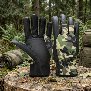 Guantes de Trabajo Tácticos de Cuero con Camuflaje Personalizado KOKAL, para Caza, Tiro y Protección de Manos, Fabricante OEM - Product Image 3