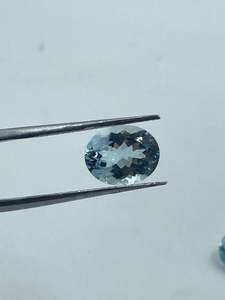 Piedra Preciosa de Aguamarina Natural de Alta Calidad, Corte Ovalado, 2 Piezas, 4.40 Quilates, 8x10MM, para Fabricación de Joyería y Anillos - Product Image 2