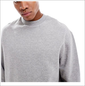 Sweat-shirt streetwear surdimensionné pour homme de haute qualité, broderie de logo personnalisée, respirant et confortable, tailles OEM - Product Image 6