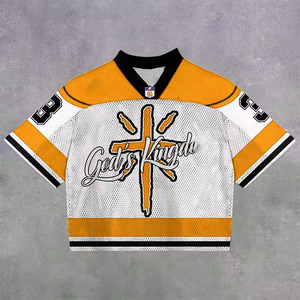 Camisetas de Fútbol Americano Personalizadas, Transpirables, Tallas Grandes, Sublimación con Impresión Digital, Anti-UV, Secado Rápido, Color Sólido, para Verano - Product Image 2